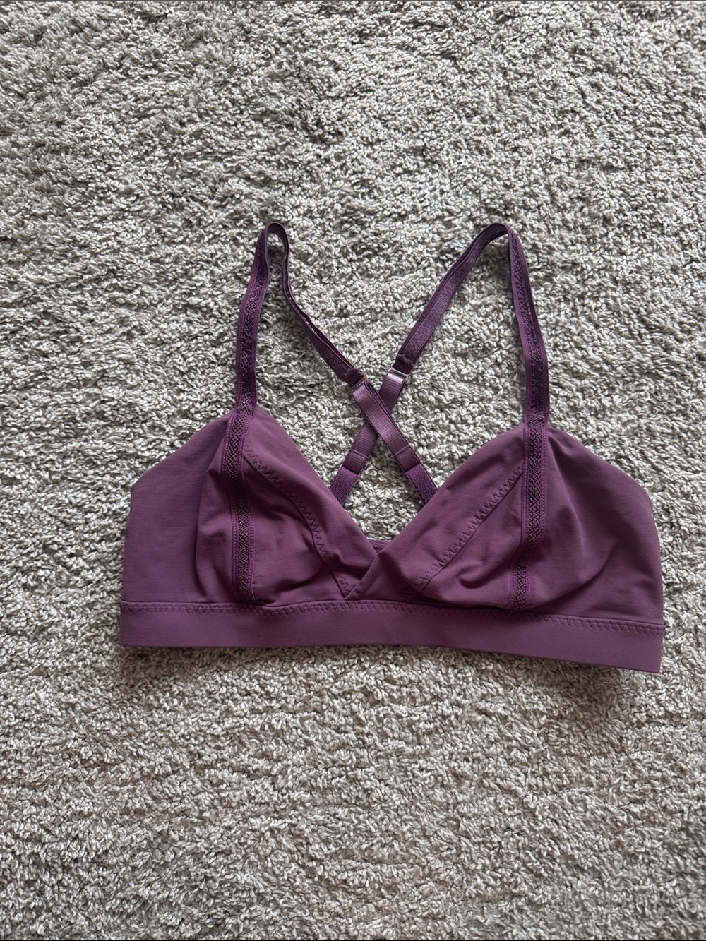lululemon athletica Deep Plum Strappy Light-Support Bralette